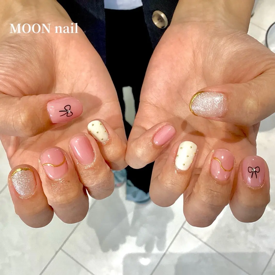 ネイル ガーリー ニュアンスネイル ハンドネイル 浦添 MOON  nailのネイルデザイン