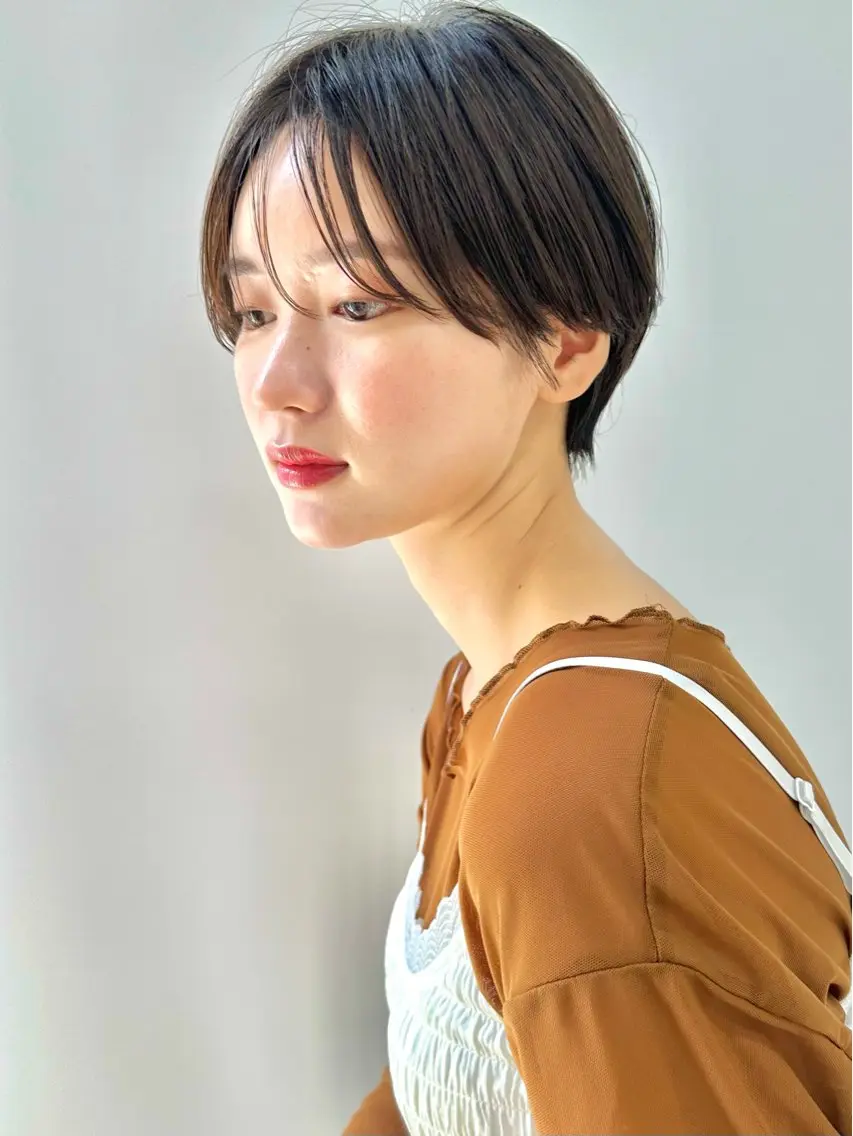 ショート カラー 丸みショート ショートヘア 似合わせショート×透 明感/やじまたかしのヘアスタイル