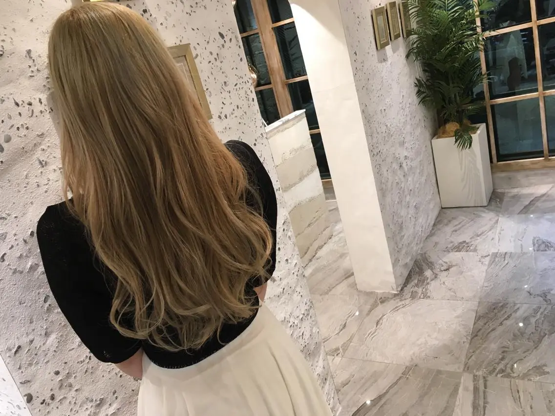 ロング カラー ヘアカラー トリートメント 髪質改善カラー、美髪 トリートメント専門のヘアスタイル
