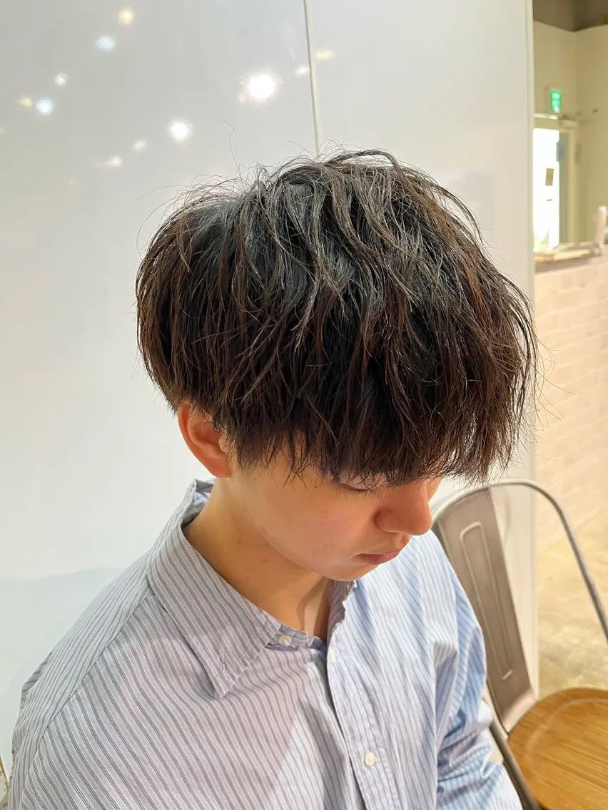 メンズ メンズパーマ カット フェザーパーマ🌙 毛流れ yuzukiのヘアスタイル