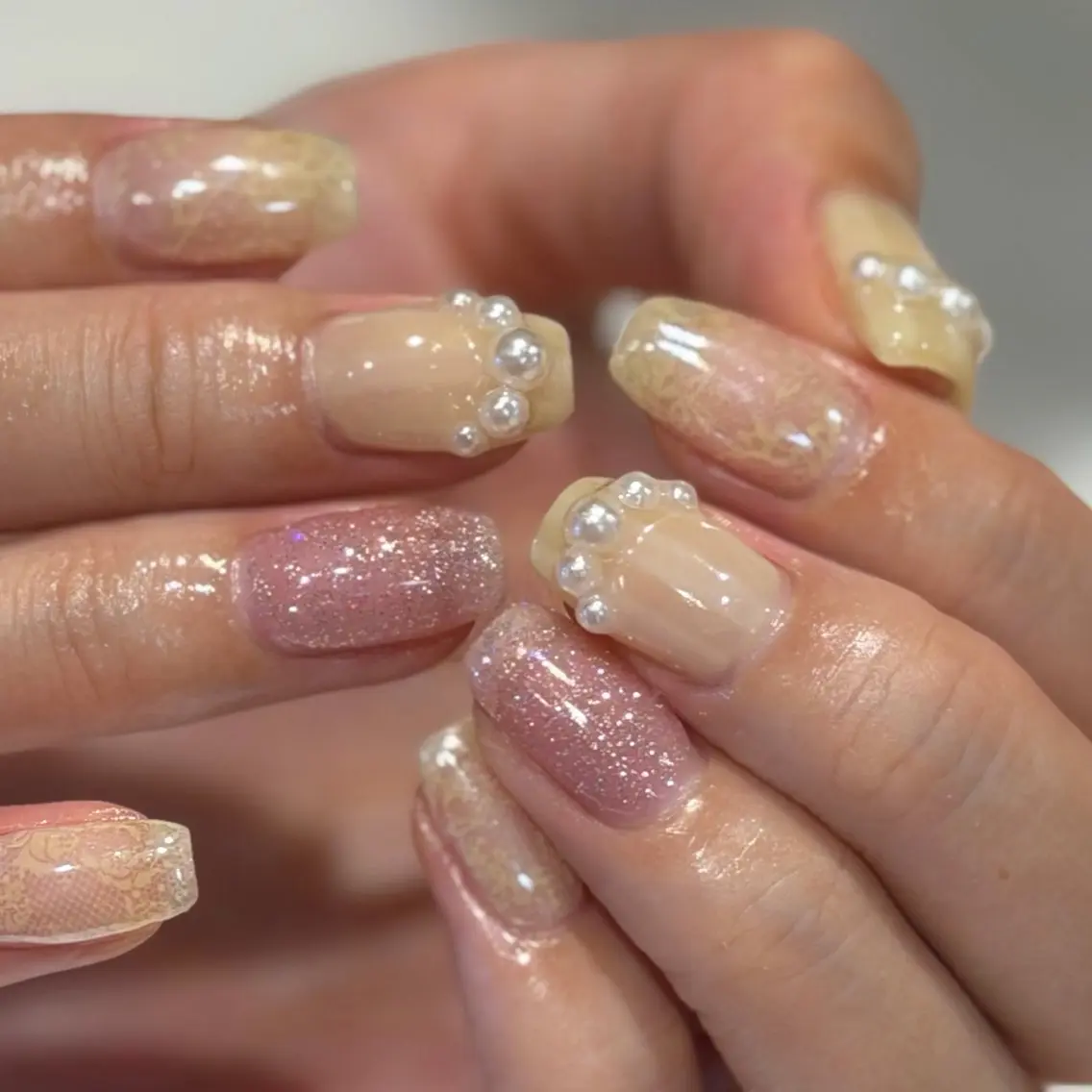 ネイル アートネイル yume 🎀大人ガーリー🎀のネイルデザイン