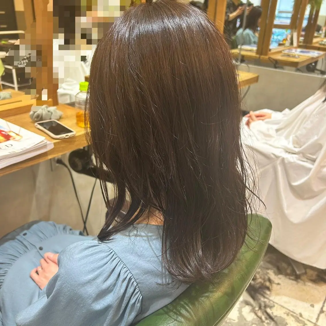 ミディアム カラー ヘアカラー 若狭 彩花のヘアスタイル