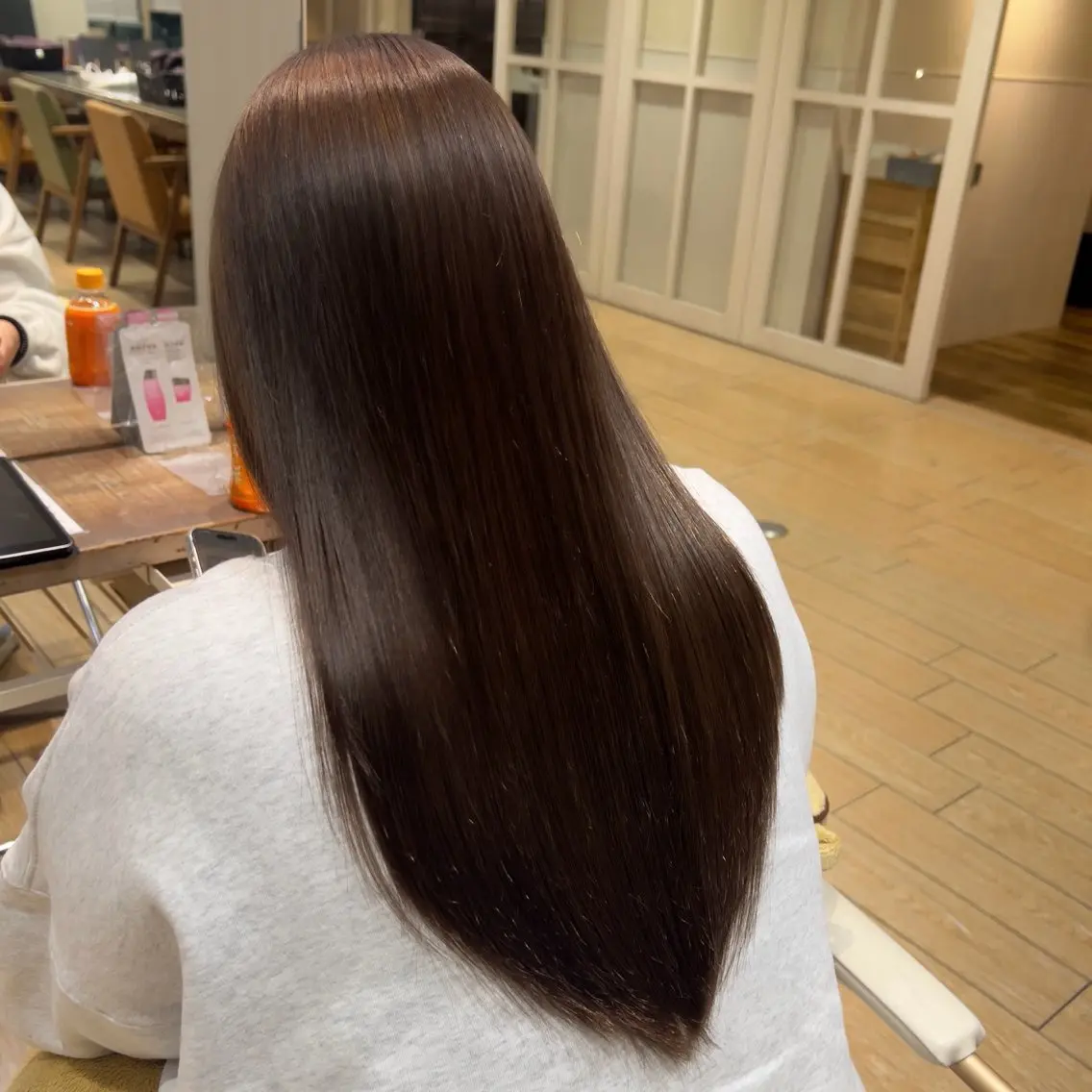 ロング カラー ヘアカラー トリートメント ヘッドスパ ブリーチなし艶カラー 🤍mikuのヘアスタイル