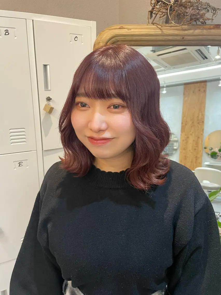 ミディアム カラー 縮毛矯正/ショート なーな🎀🤍のヘアスタイル