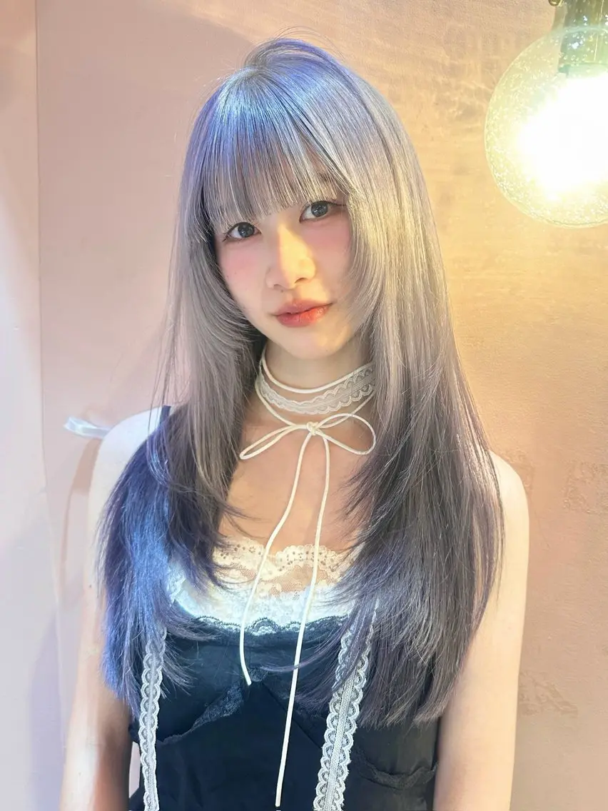 ロング カラー ヘアカラー 透明感/艶カラー 💘Hanaのヘアスタイル