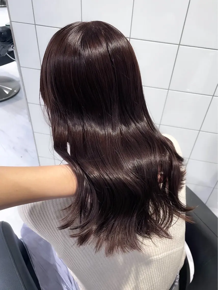 ミディアム カラー ラベンダーカラー 表参道♡暗髪♡ 艶カラー♡アユミのヘアスタイル