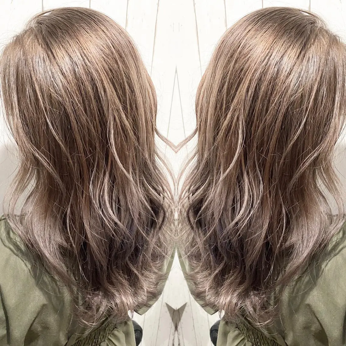 ミディアム カラー パーマ ヘアアレンジ ベージュカラー ブリーチ ヘアカラー トリートメント 👑指名率No.1 👑坂口飛翔のヘアスタイル