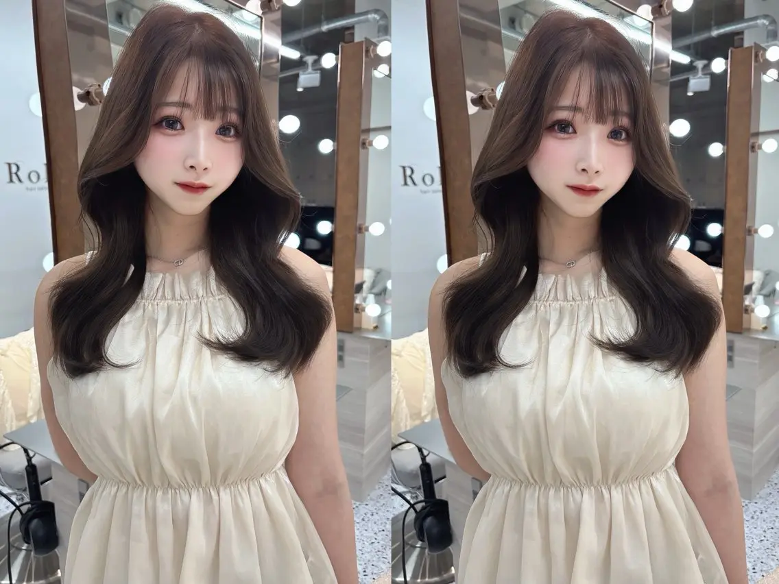 セミロング カラー ブリーチ 透明感カラー ブリーチなしカラー 顔まわりレイヤー レイヤーカット カット ヘアカラー トリートメント ✨レイヤー/韓国 /✨ヘア山下 遥のヘアスタイル