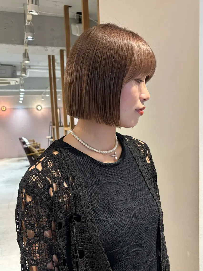 ショート カラー カット ヘアカラー トリートメント mei|顔まわり ×透明感カラーのヘアスタイル
