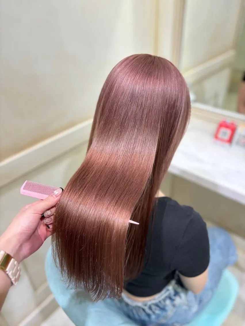 カラー ブリーチ 透明感カラー ダブルカラー ブリーチなしカラー カット ヘアカラー 縮毛矯正 トリートメント ブリーチなし/カラー 専門店ASOBIのヘアスタイル