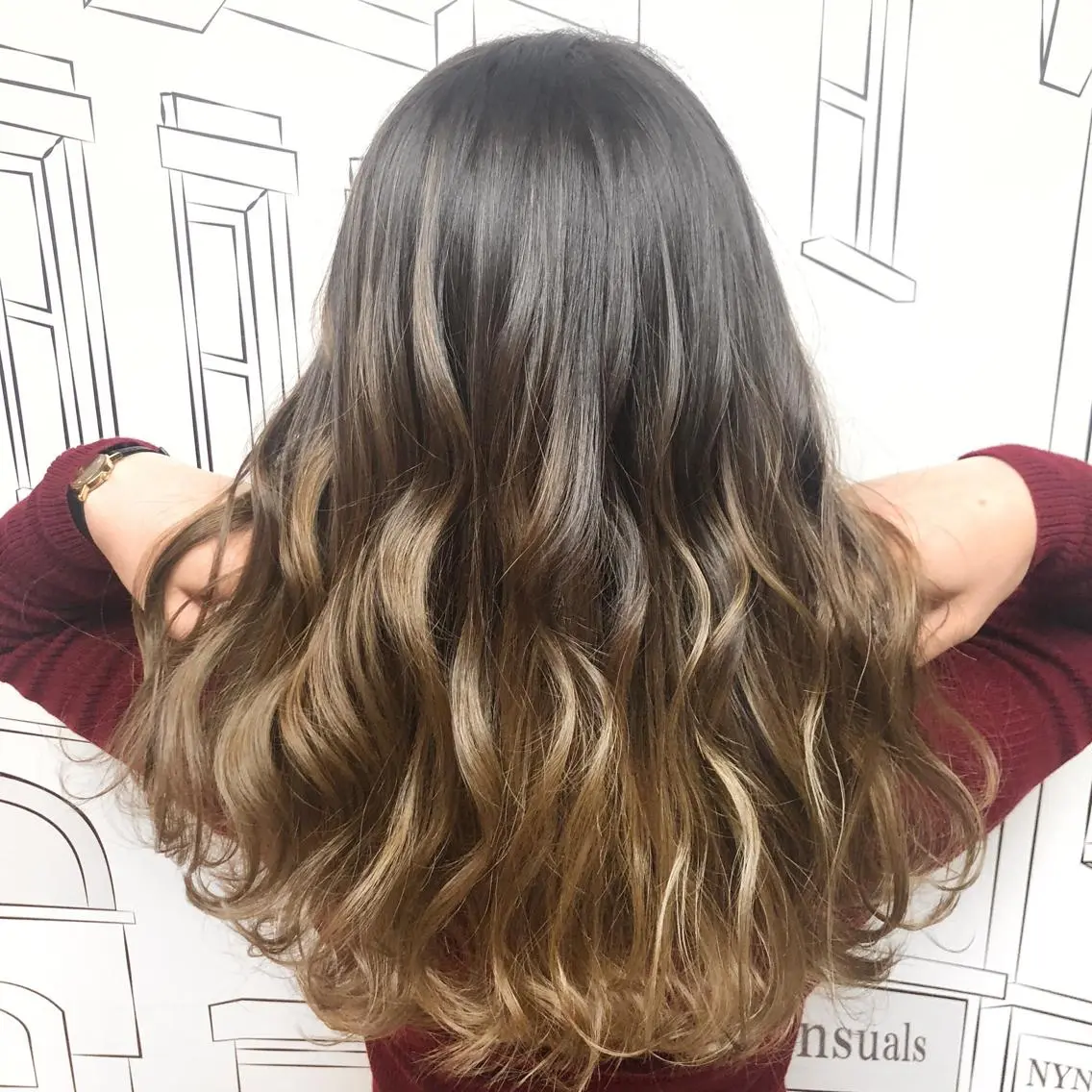 セミロング カラー バレイヤージュ ベージュカラー 外国人風カラー レイヤーカット TOMOKA 艶髪/髪質改善🫧のヘアスタイル