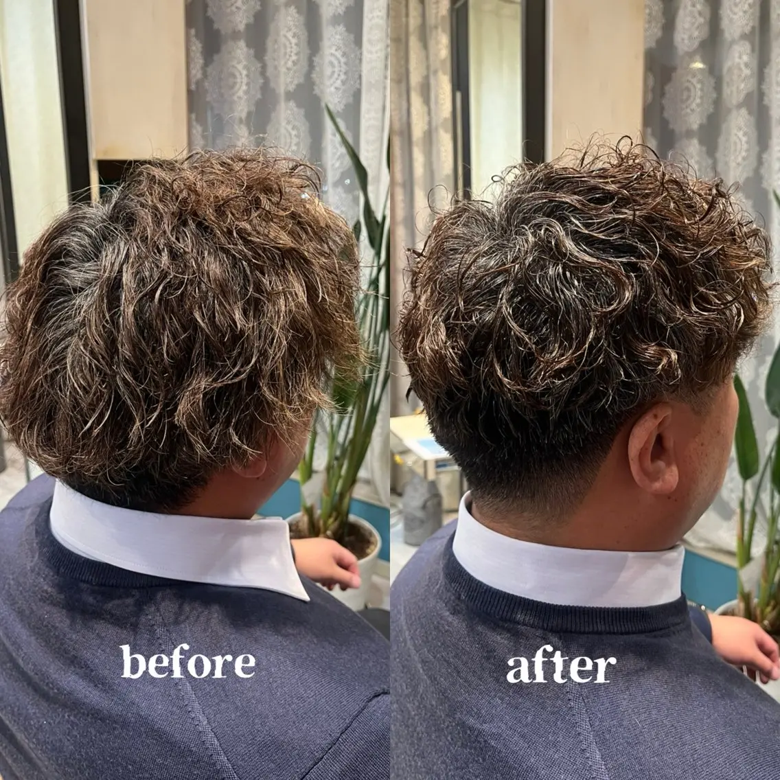 パーマ メンズ メンズパーマ カット パーマ 塚崎 日和のヘアスタイル