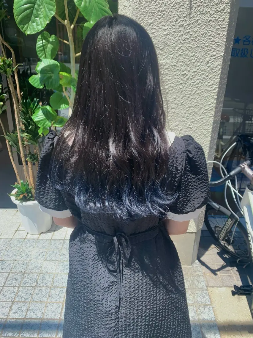 ロング カラー カット ヘアカラー トリートメント 谷 英幸のヘアスタイル