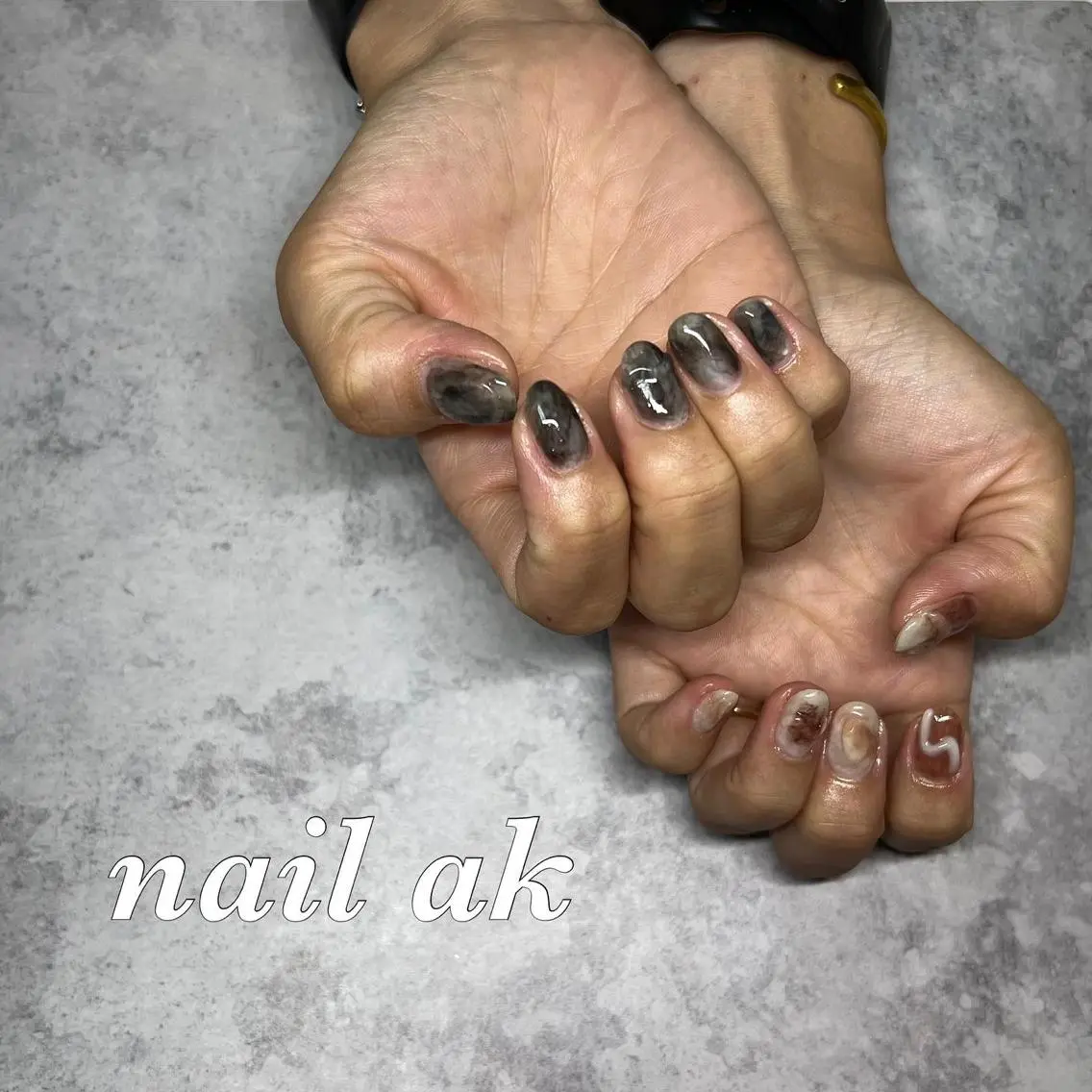 ネイル ニュアンスネイル ハンドネイル ak nail .のネイルデザイン