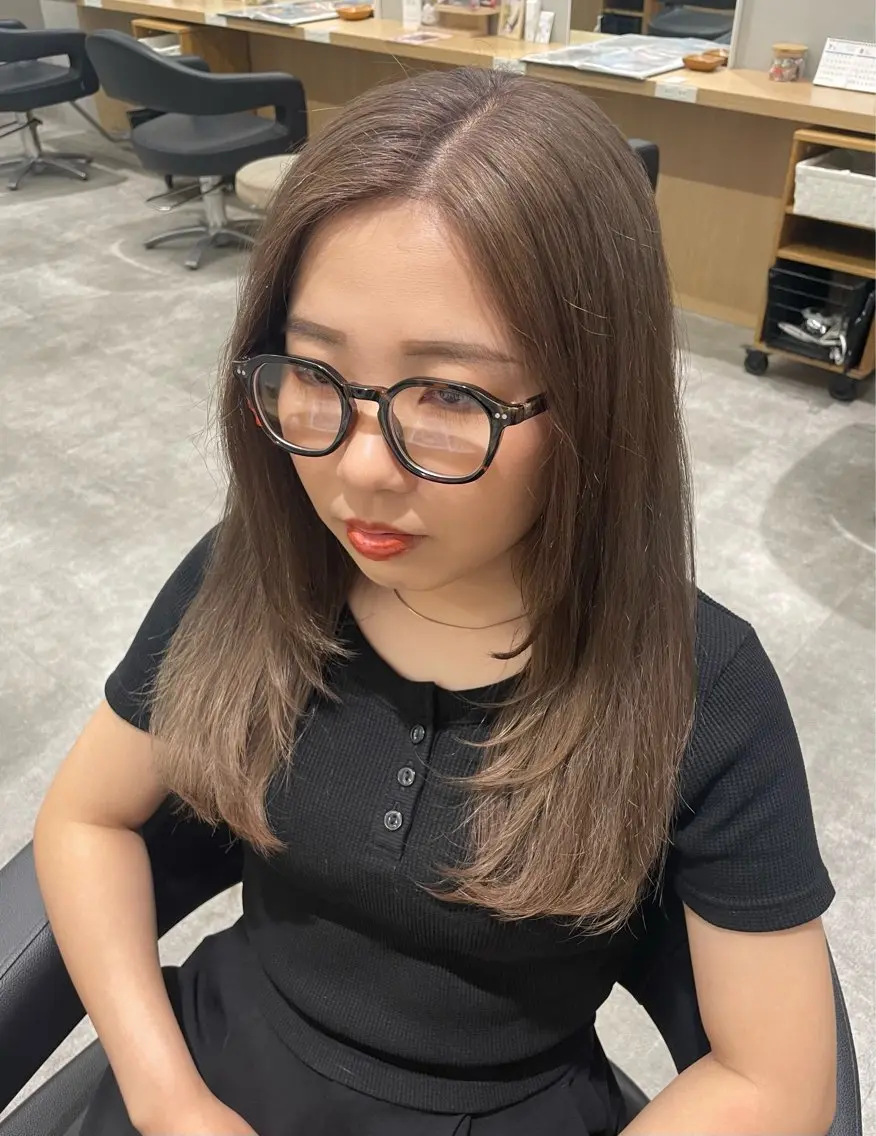 ミディアム カラー ヘアカラー トリートメント Zina【梅田】 /田中 沙弥のヘアスタイル