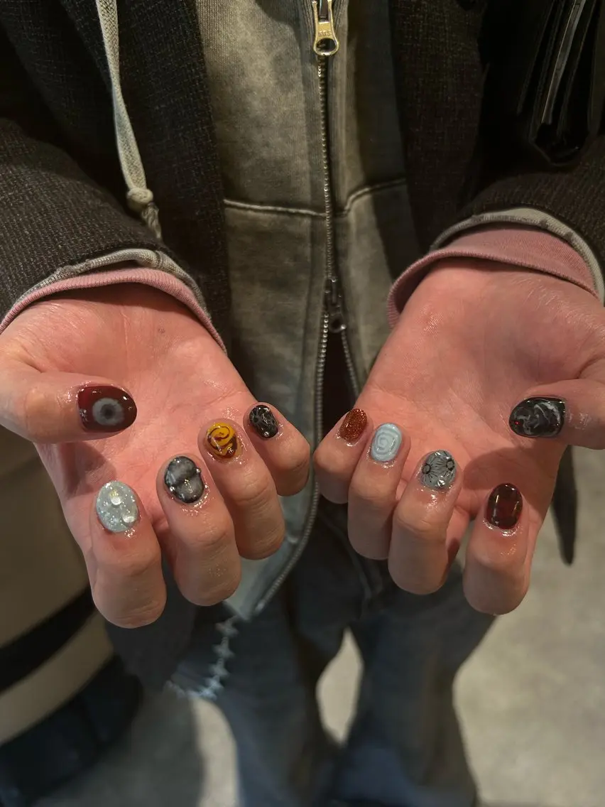 メンズ ネイル メンズネイル ハンドネイル mira☼ 𐦍 ☼ nailのネイルデザイン