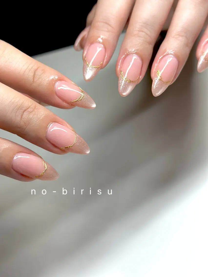 セミロング ハンドネイル no-birisu nailのネイルデザイン