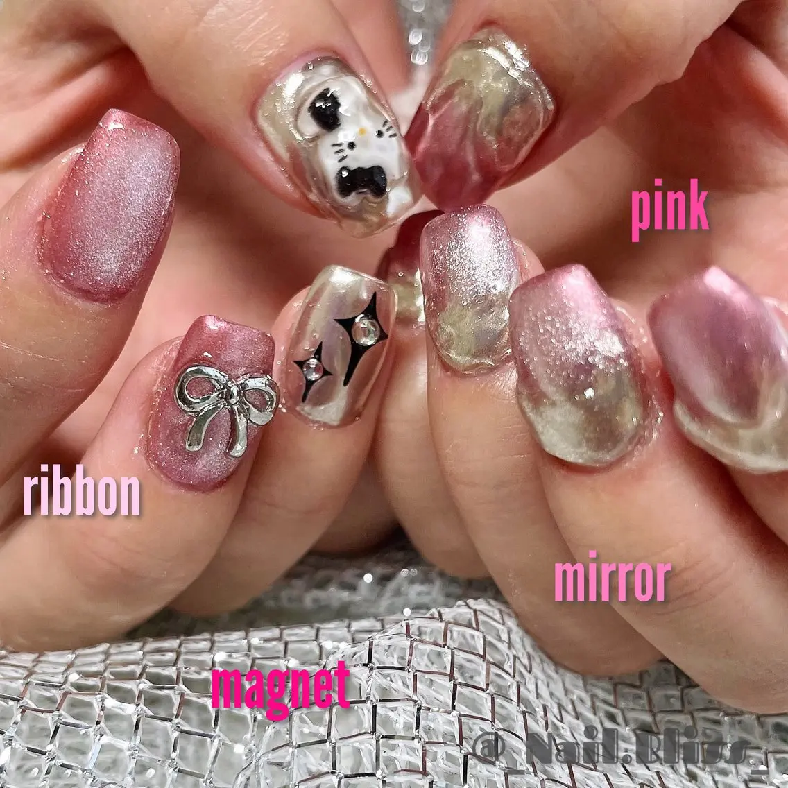 ネイル マグネットネイル ハンドネイル NAIL BLISSのネイルデザイン