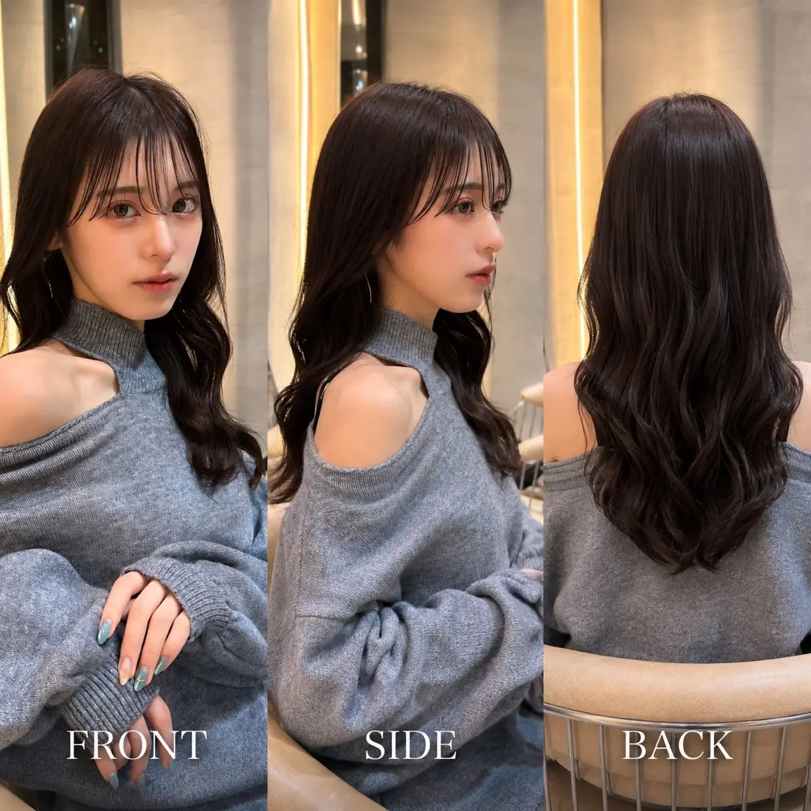 ロング カット ヘアカラー トリートメント 縮毛矯正/仙台カラー 韓国ヘア/reiyaのヘアスタイル