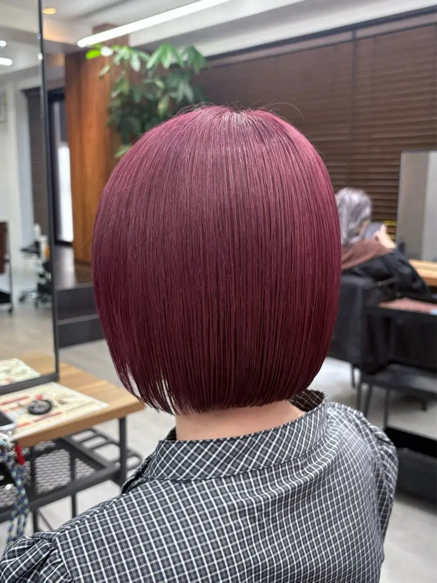 ショート カラー ピンクカラー ピンクパープル パープルカラー ボブ カット ヘアカラー ENA💗NEXT /ハイトーンエクステのヘアスタイル