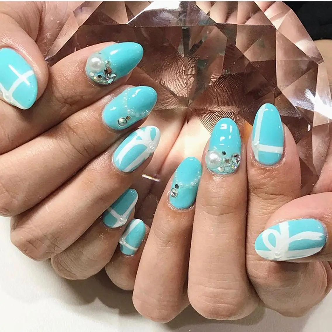 ネイル 渋谷／チップ長さ出し 👑アプレgel-xのネイルデザイン
