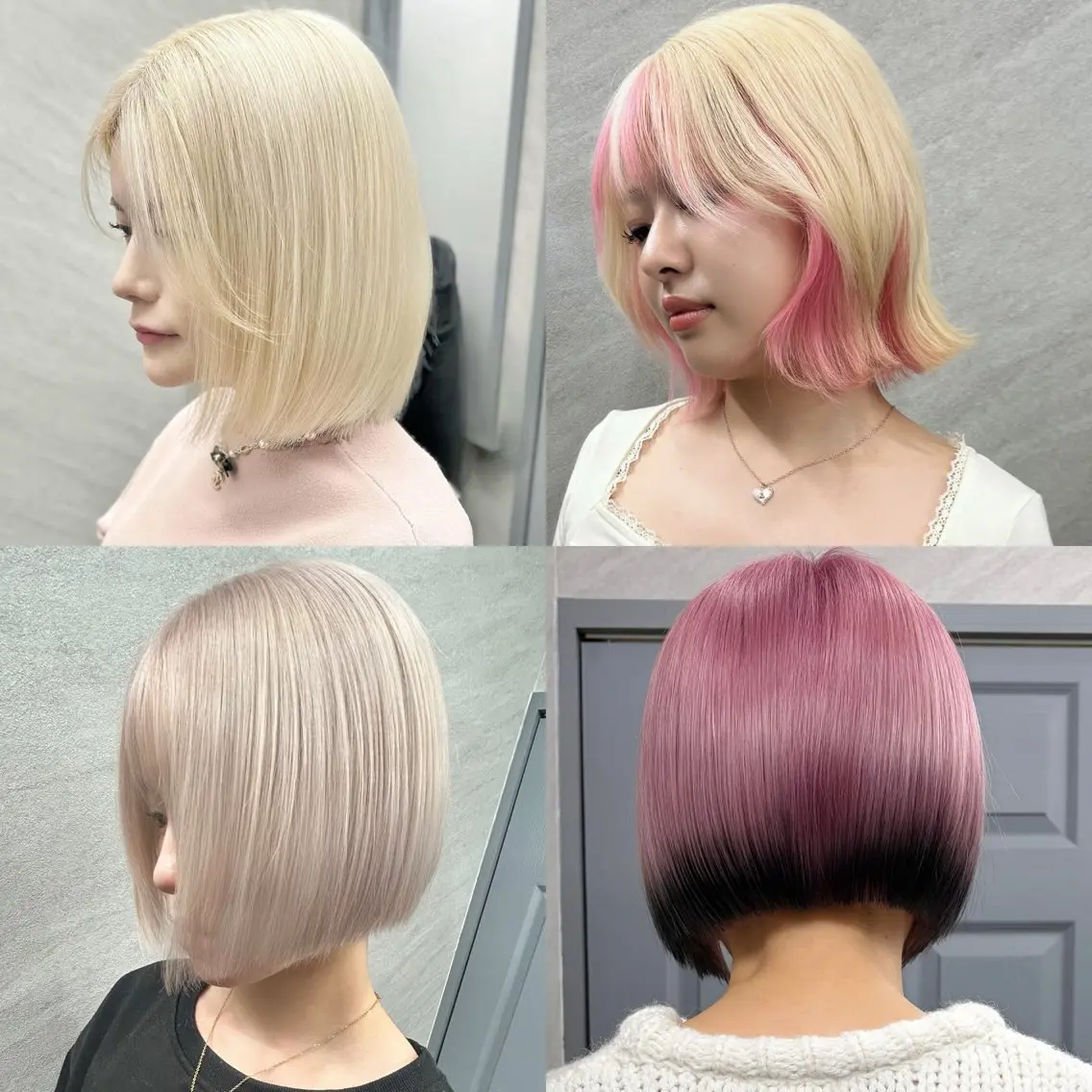 ショート カラー ブロンド デザインカラー ダブルカラー ハイトーンカラー ボブ カット ヘアカラー トリートメント 🌸MAYU🌸 ハイトーン➕レイヤーのヘアスタイル