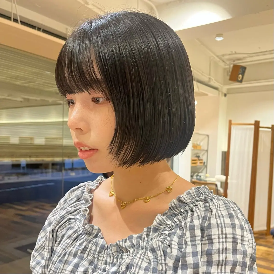 ショート カラー ボブ 顔まわりレイヤー レイヤーカット リナ✮レイヤーカット モデル様✮募集中のヘアスタイル