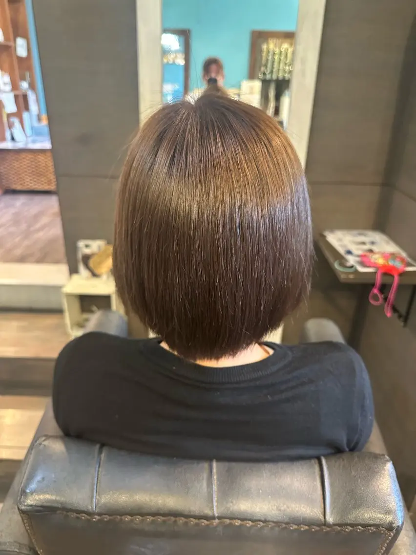 ショート カラー 縮毛矯正 縮毛矯正 安達 望のヘアスタイル