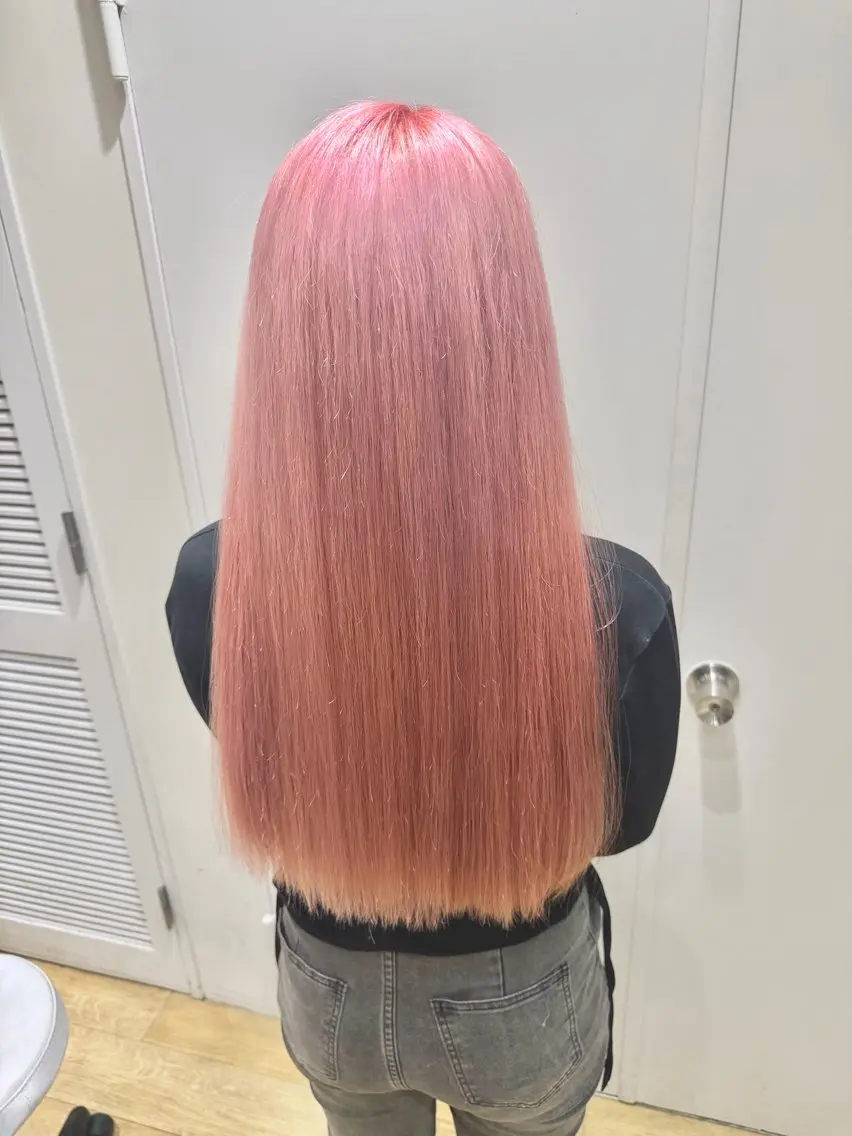 ロング カラー ピンクカラー ヘアカラー トリートメント 新宿/吉松 大輝のヘアスタイル
