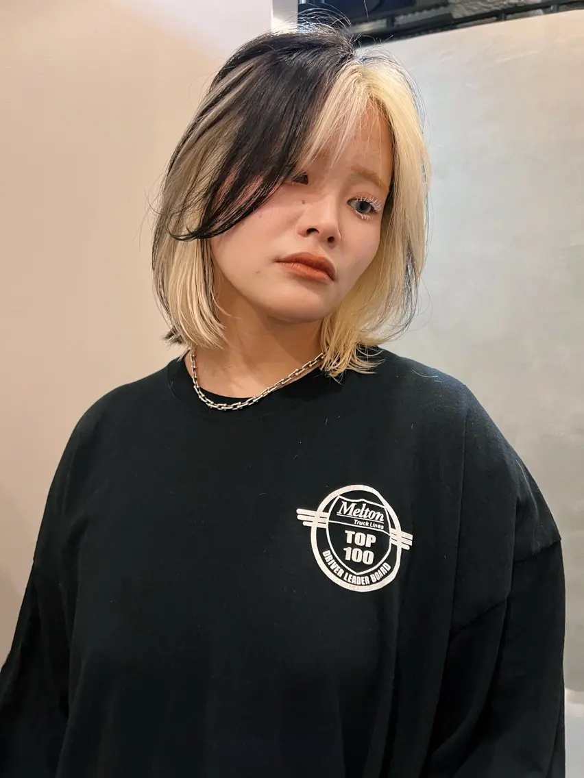ミディアム 色落ちまで可愛い🧚 心斎橋hikaruのヘアスタイル