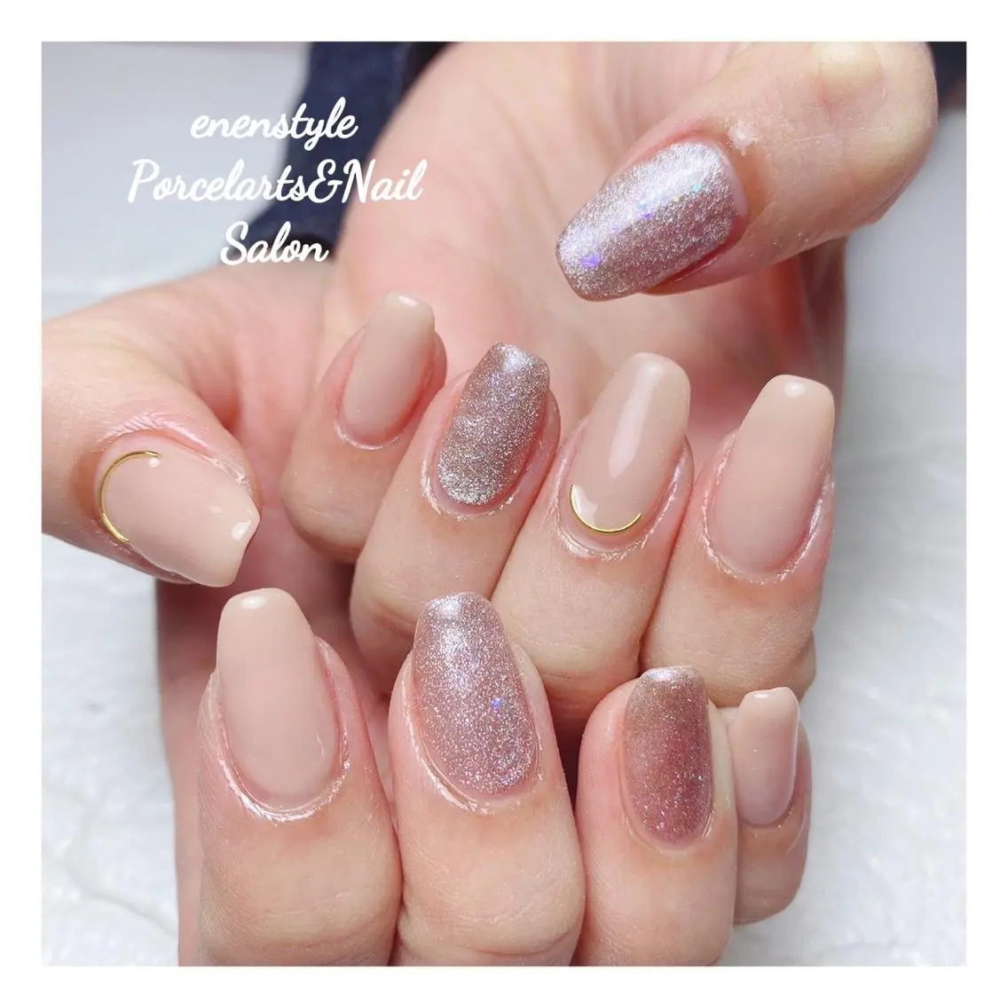 ミディアム ネイル 🐾enen style 🐾のネイルデザイン