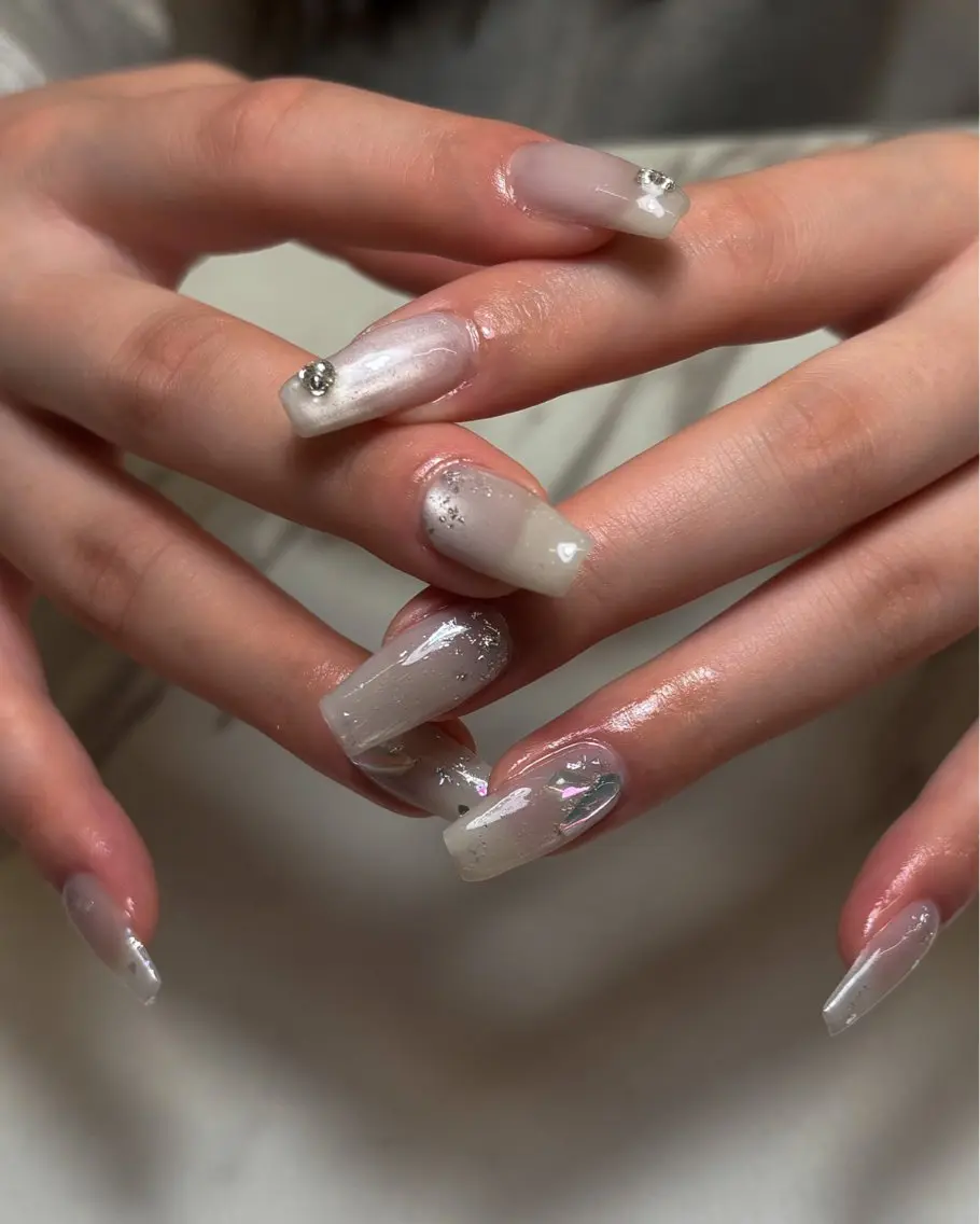 ネイル マグネットネイル ニュアンスネイル ワンホンネイル ハンドネイル zuki🌔 堺筋本町 ネイルのネイルデザイン