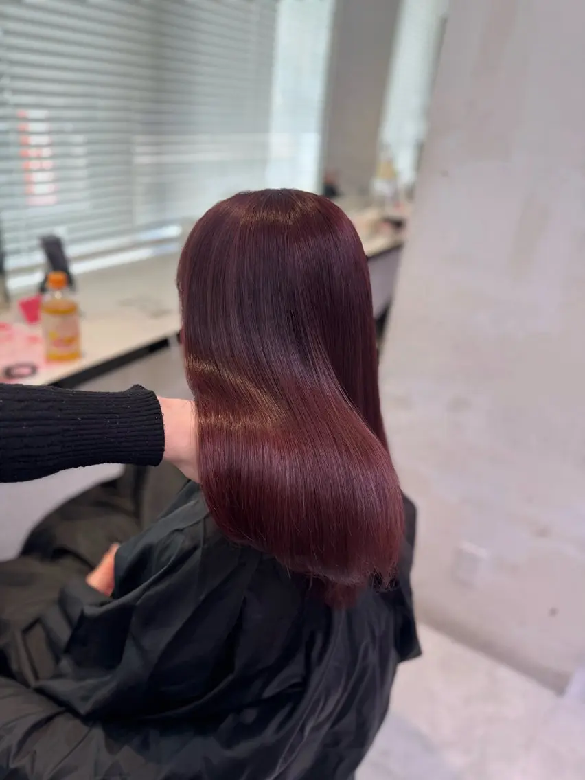 ロング ヘアカラー トリートメント ヘッドスパ ヘアセット ♥️韓国風透明感 暖色misa♥️のヘアスタイル