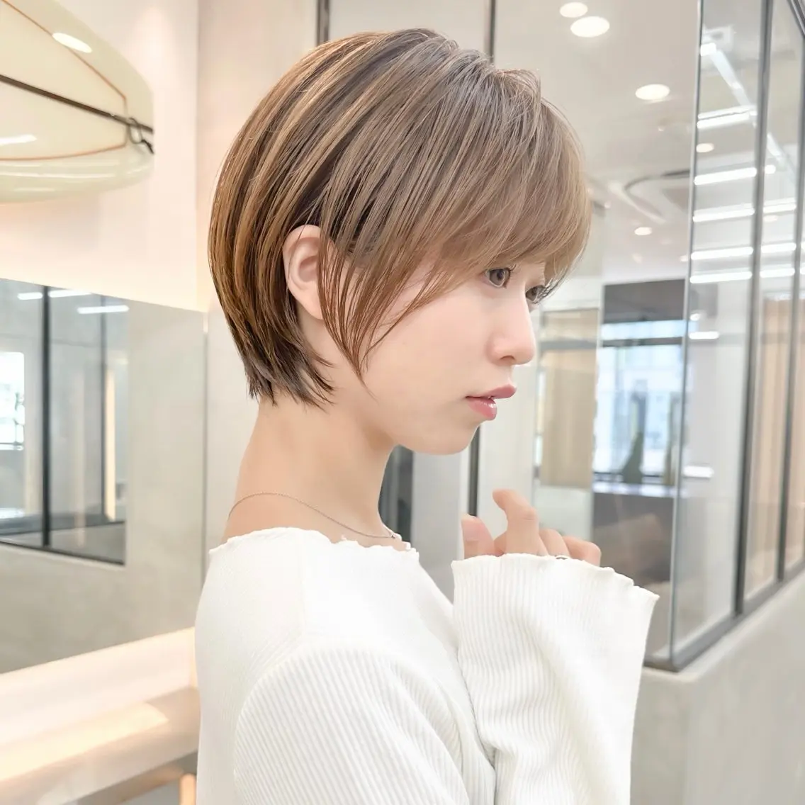 ショート パーマ 韓国💞艶カラー/ 髪質改善/ハルカ🌙のヘアスタイル