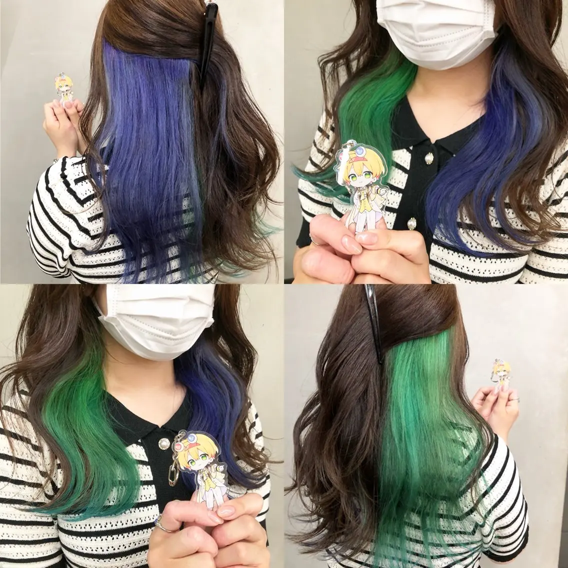 ロング カラー ブリーチ 推しカラー✨ オタク美容師ユウカのヘアスタイル