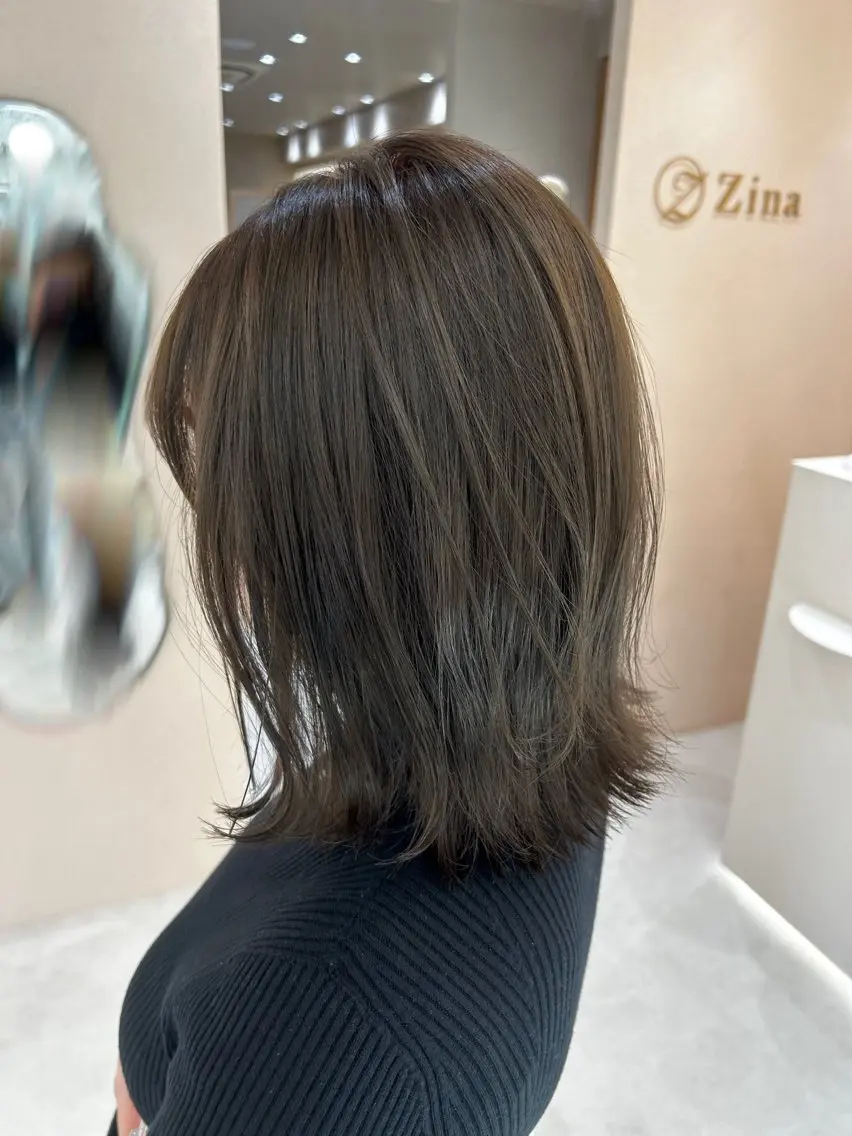 ミディアム カラー 🫧赤み消し*艶髪 nanami🫧のヘアスタイル