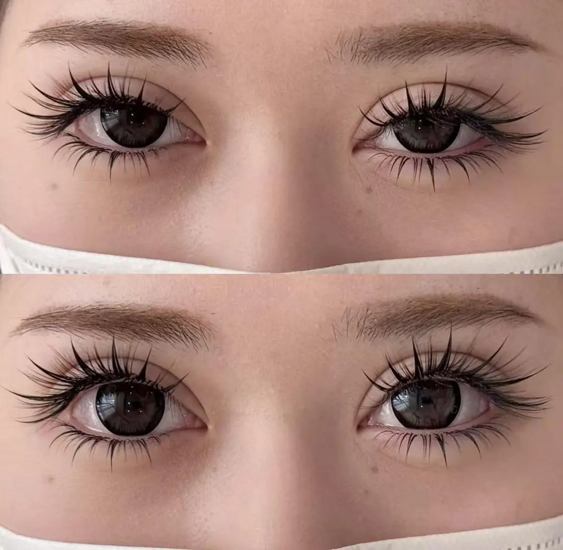 マツエク・マツパ バインドロック 束感まつ毛 フラットラッシュ 韓国風マツエク 下まつげエクステ Maki💝ネイル& マツエク🎀LED店のネイルデザイン