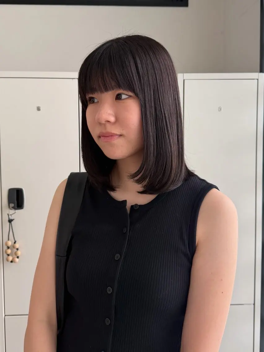 ミディアム カラー カット ヘアカラー 🟧asa/レイヤー カット/髪質改善🟧のヘアスタイル