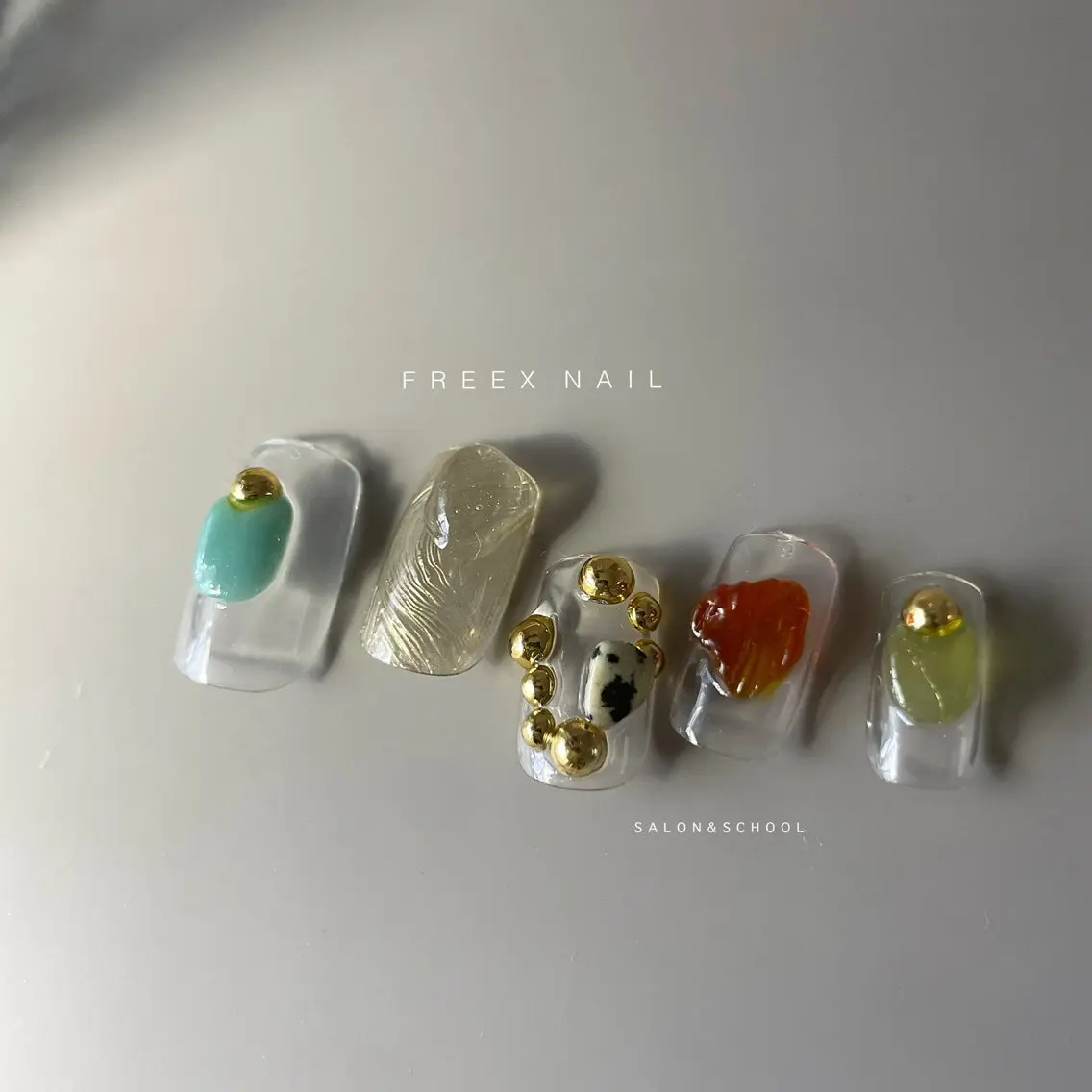 ネイル クリアネイル ハンドネイル ハンドケア freex nail /ニュアンス/個性派のネイルデザイン