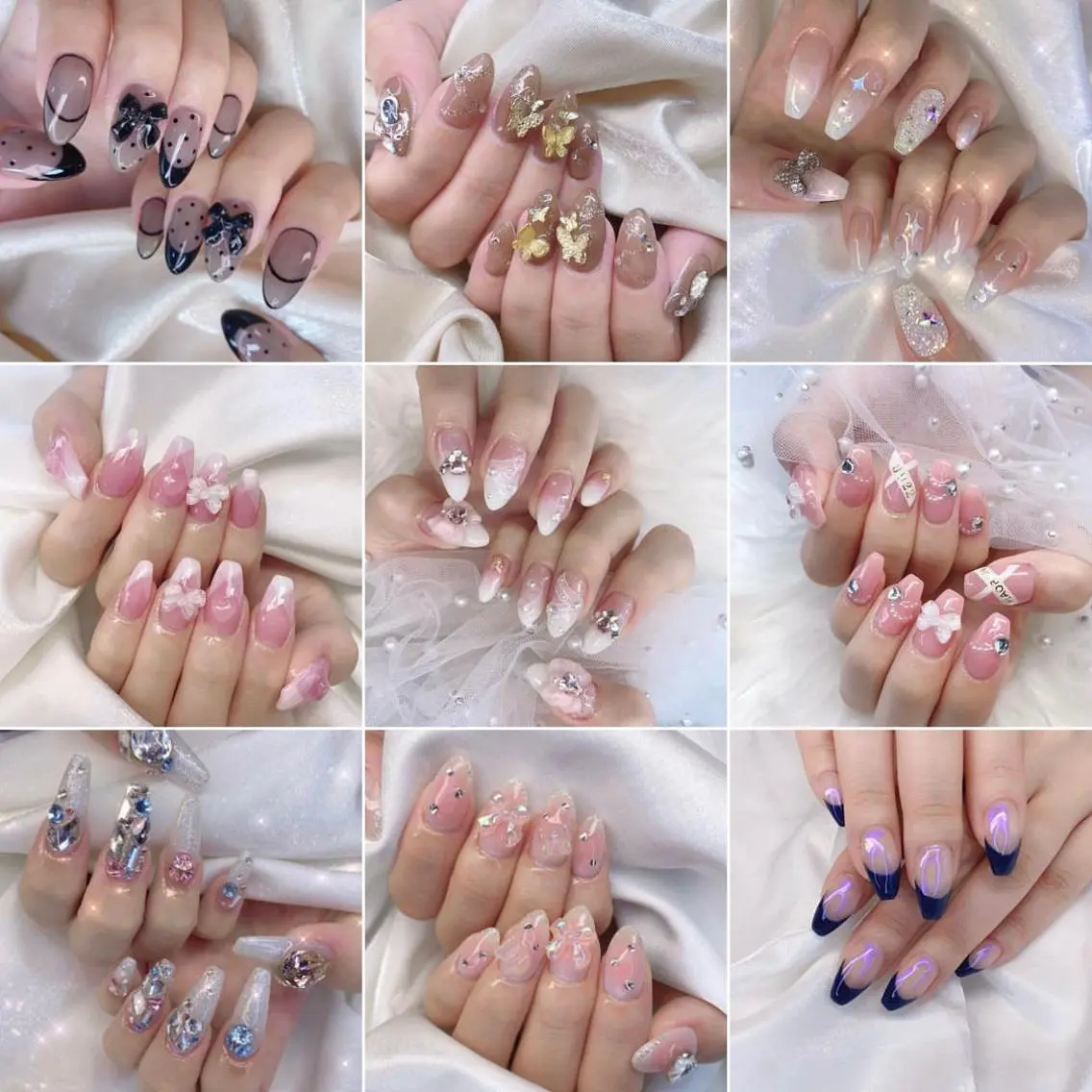 ネイル 渋谷／チップ長さ出し 👑アプレgel-xのネイルデザイン
