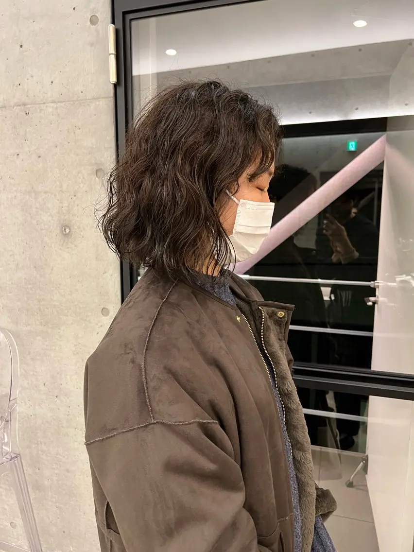ミディアム カット くせっ毛カット タツヤのヘアスタイル