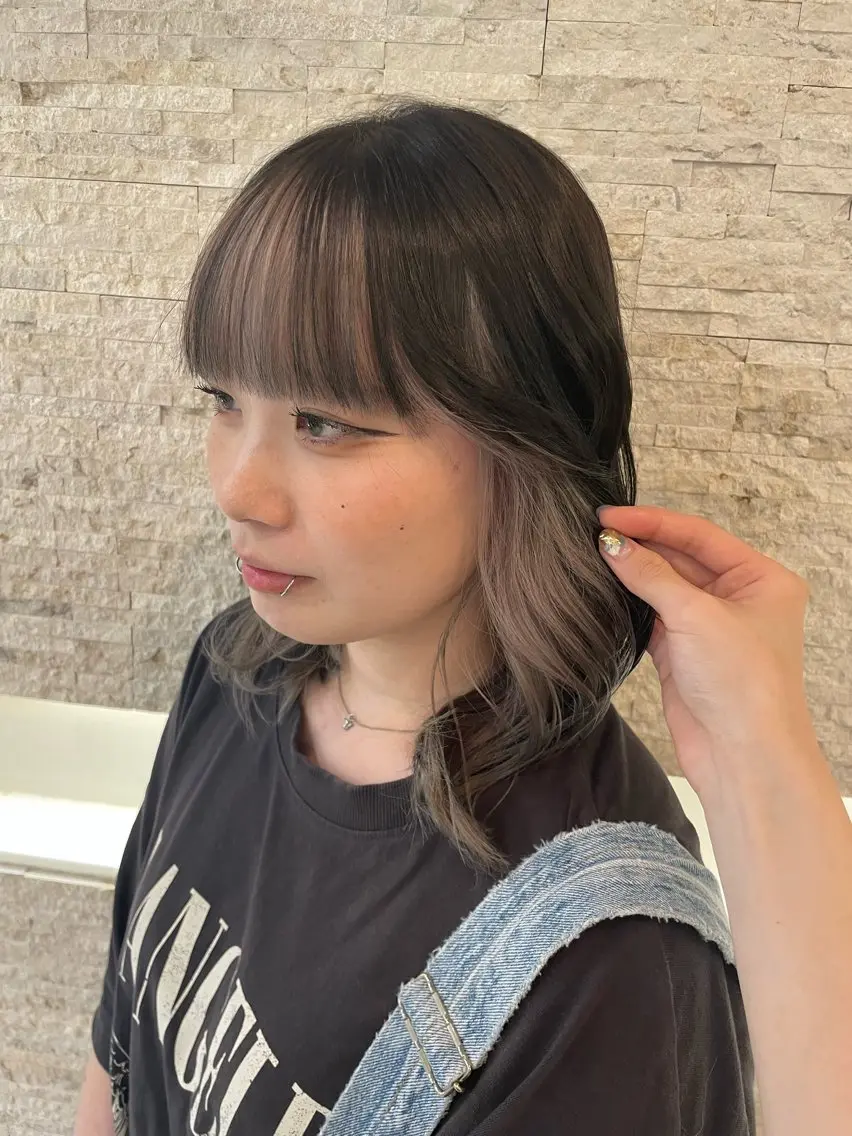 【🚺レディース再来様🌸】カット✂️➕インナーケアブリーチ✨➕全体カラー✨➕高保湿トリートメント🧴.。o○の写真