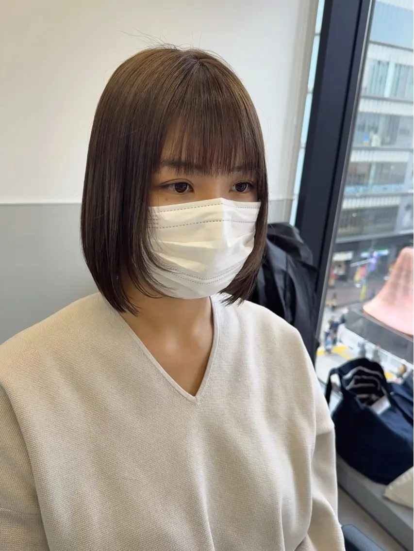 ミディアム ボブ ウルフカット カット ヘアカラー トリートメント 韓国ヘア🇰🇷 スズキのヘアスタイル