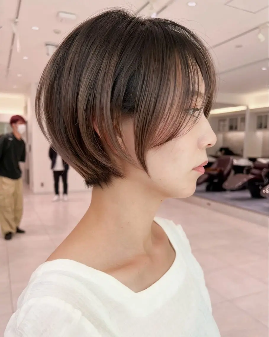 ショート カラー カット 桜木町駅徒歩5分 ハイライト横浜No1のヘアスタイル