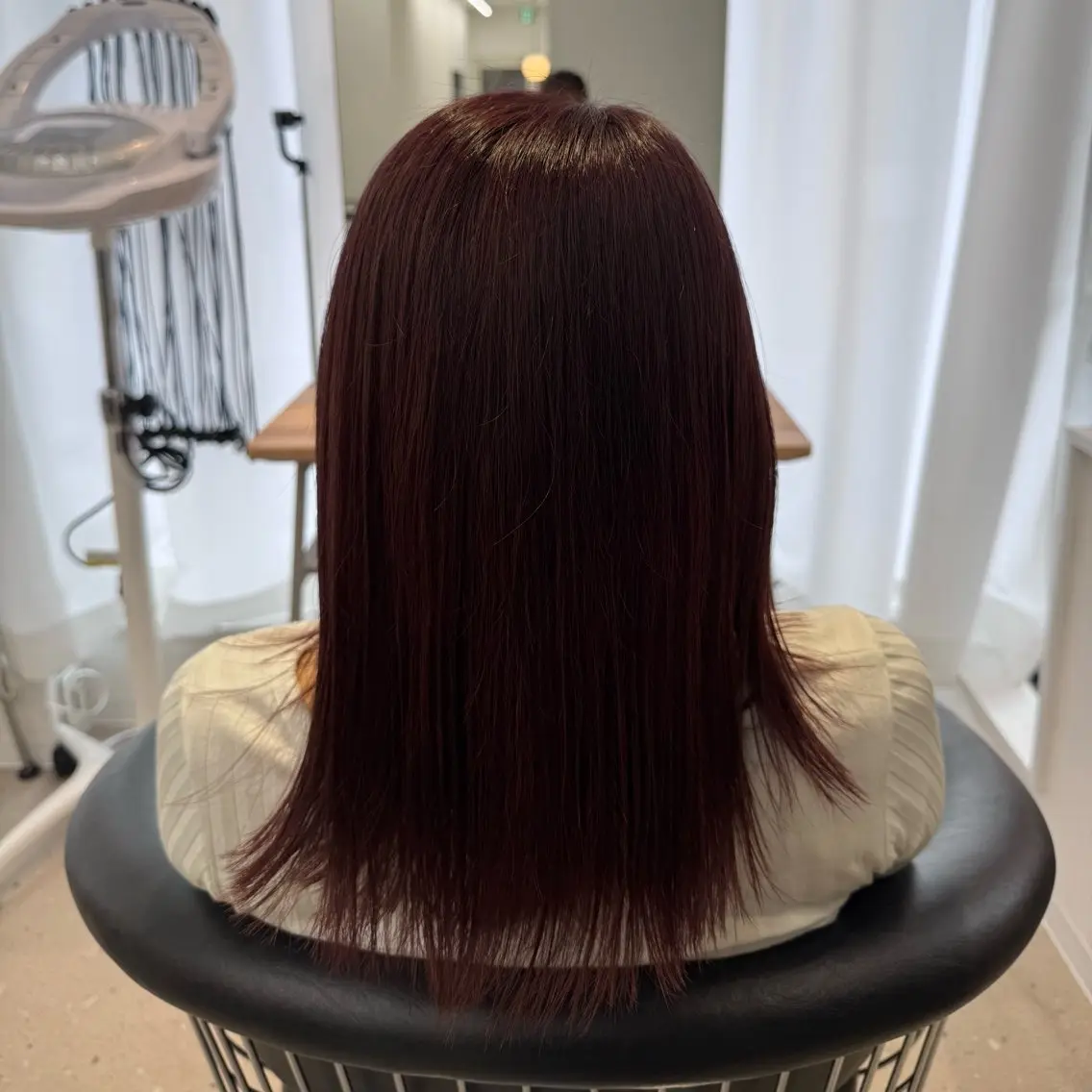 ミディアム カラー ブラウンカラー ヘアカラー トリートメント 内田 愛莉のヘアスタイル