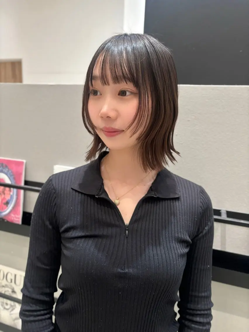 ショート カラー ヘアアレンジ ボブレイヤー ボブ 顔周りカット レイヤーカット 小顔カット カット ヘアカラー トリートメント 透明感カラー/ レイヤーkotonoのヘアスタイル