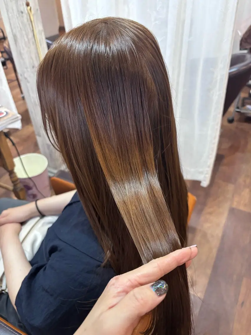 ロング カラー ベージュカラー カット ヘアカラー radiant/泉南 nakamura🌹のヘアスタイル