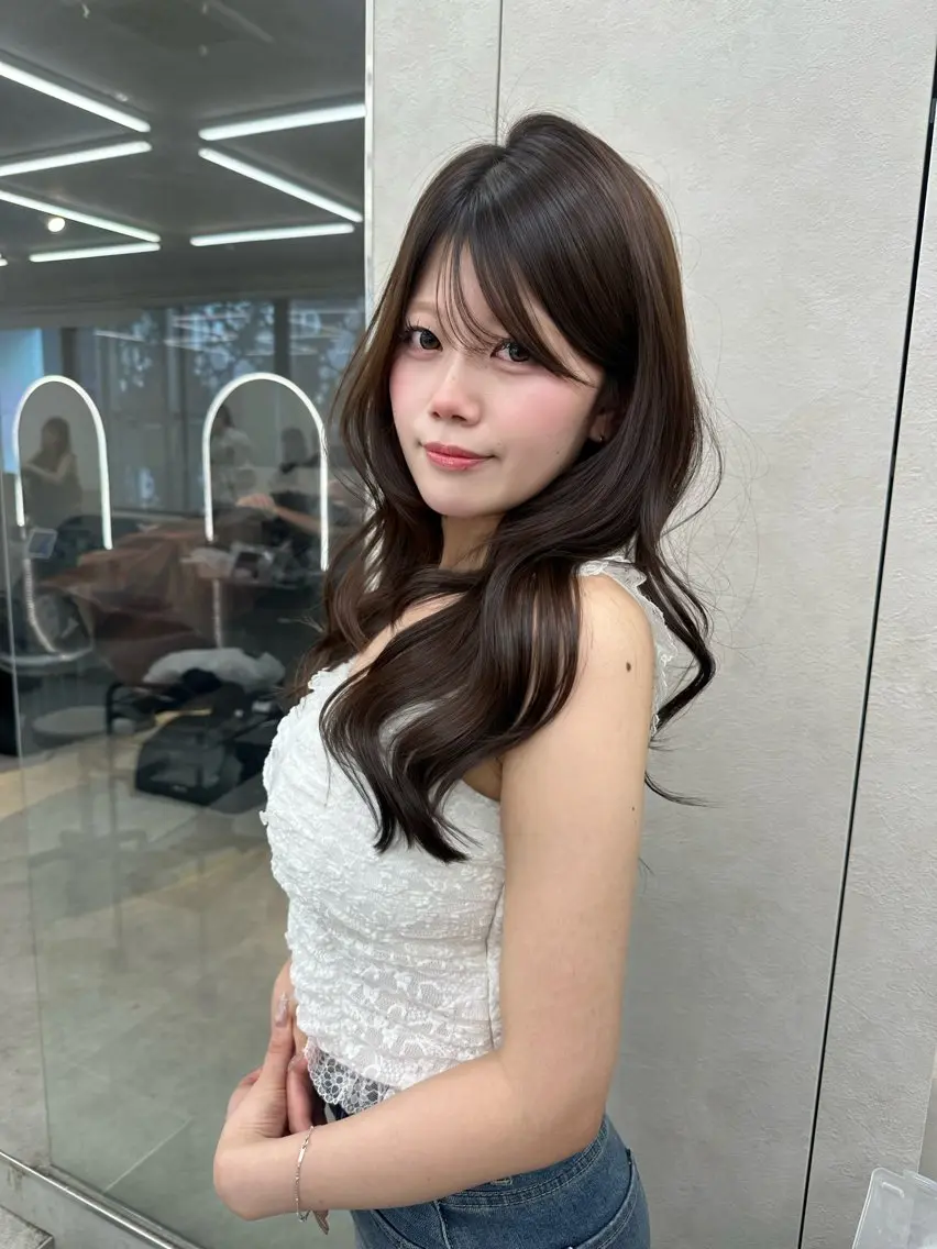 ロング カット ヘアカラー トリートメント Lond  mare 🦋ayana🦋のヘアスタイル