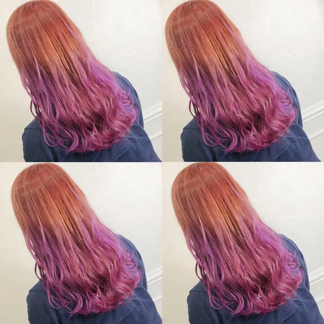 ロング カラー ヘアアレンジ メンズ キッズ ヘアカラー トリートメント 💟Chloe原宿店 🩶ハイトーンのヘアスタイル