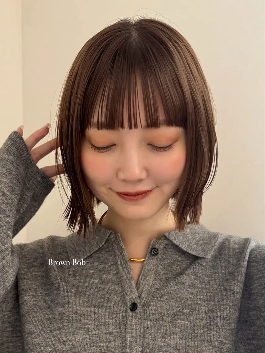 ショート カット ヘアカラー おしゃれボブ/暖色 カラー🧶いろはのヘアスタイル